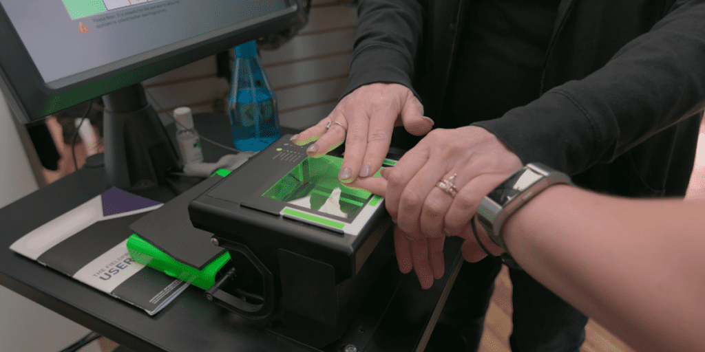 electronically fingerprinted